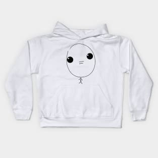 Big eye head person Kids Hoodie